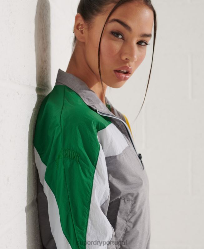 parte superior da trilha aérea do dolman mulheres cinza roupas Superdry 2208H5645