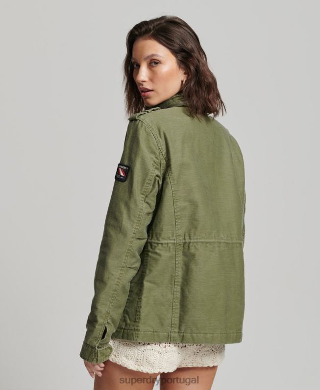 rookie borg jaqueta militar forrada mulheres caqui roupas Superdry 2208H5416