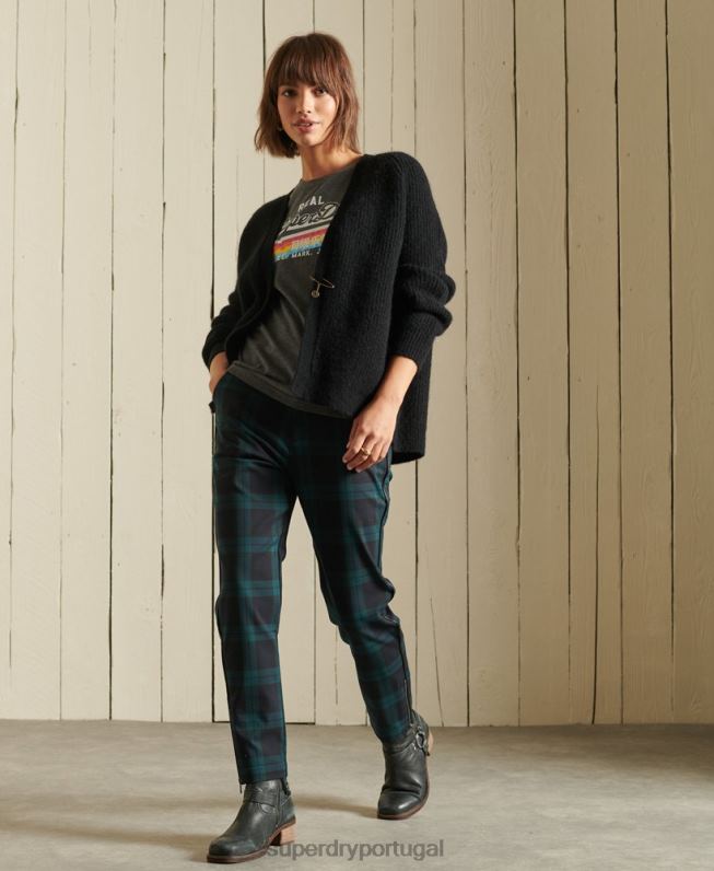 cardigã de mistura de alpaca mulheres preto roupas Superdry 2208H6600