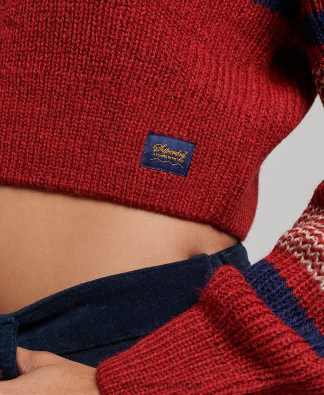 jumper clássico cropped mulheres laranja roupas Superdry 2208H3964