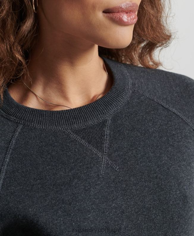 macacão de algodão orgânico essencial mulheres preto roupas Superdry 2208H6642