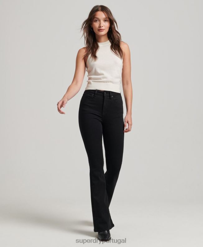 top de malha gola redonda merino mulheres branco roupas Superdry 2208H2936