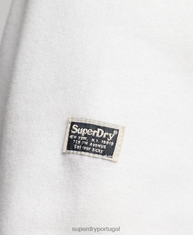 camisola da equipe enfeitada mulheres branco roupas Superdry 2208H2263