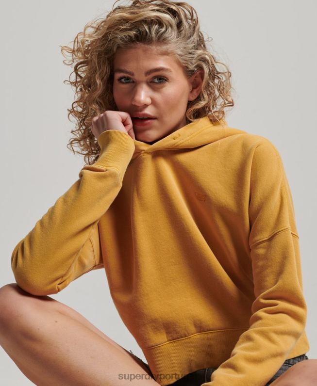 lavar moletom mulheres ouro roupas Superdry 2208H3411