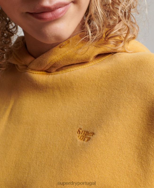 lavar moletom mulheres ouro roupas Superdry 2208H3411