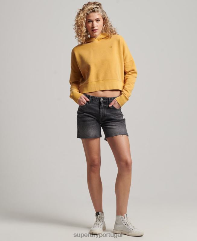 lavar moletom mulheres ouro roupas Superdry 2208H3411