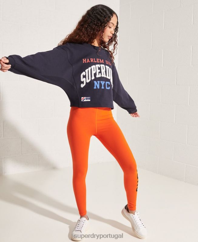 moletom arco de morcego do time do colégio mulheres marinha roupas Superdry 2208H5873