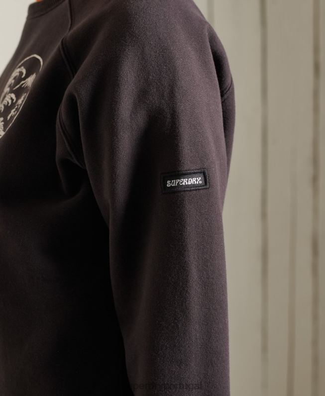 moletom banda boêmia mulheres preto roupas Superdry 2208H6118