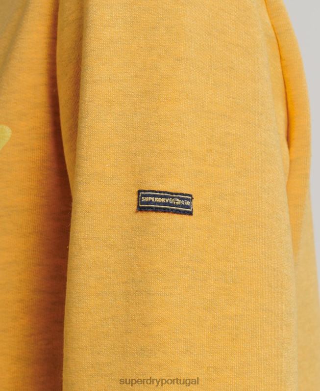 moletom clássico com logo dos anos 70 cooper mulheres ouro roupas Superdry 2208H5786