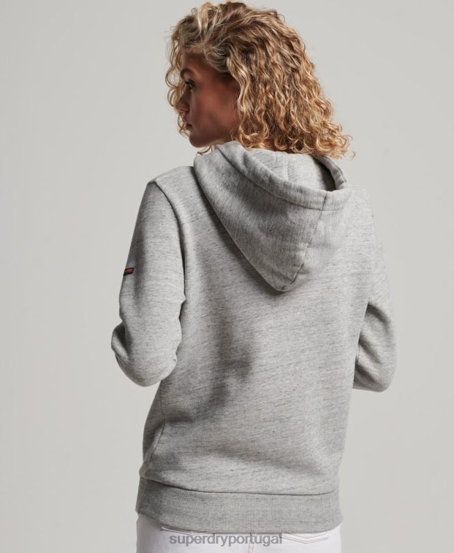 moletom clássico cooper mulheres cinza roupas Superdry 2208H2224