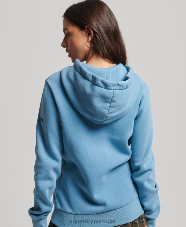 moletom clássico cooper mulheres cinza roupas Superdry 2208H3365