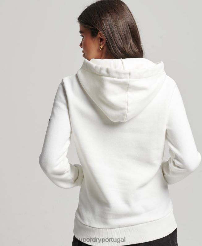 moletom clássico cooper mulheres creme roupas Superdry 2208H3414