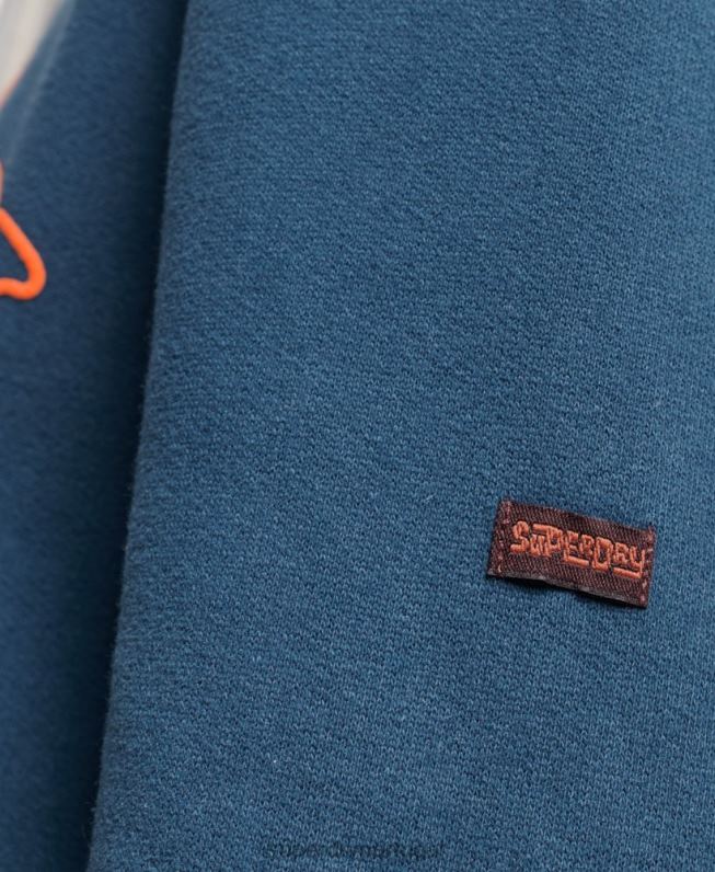 moletom clássico cooper mulheres marinha roupas Superdry 2208H3462