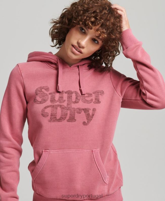 moletom clássico cooper mulheres vermelho roupas Superdry 2208H5759