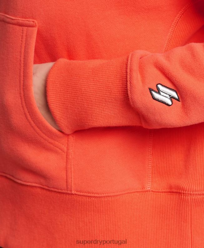 moletom code micro logo mulheres coral roupas Superdry 2208H5903