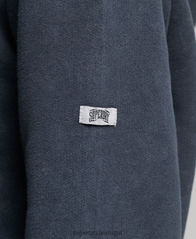 moletom com capuz de marca de metal mulheres preto roupas Superdry 2208H3300