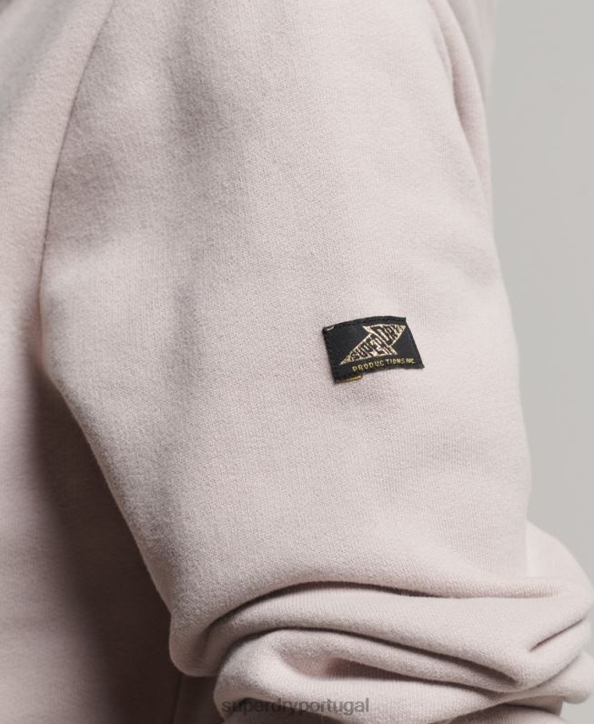 moletom com capuz embelezado mulheres bege roupas Superdry 2208H3424