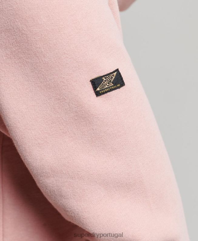 moletom com capuz embelezado mulheres rosa roupas Superdry 2208H3314