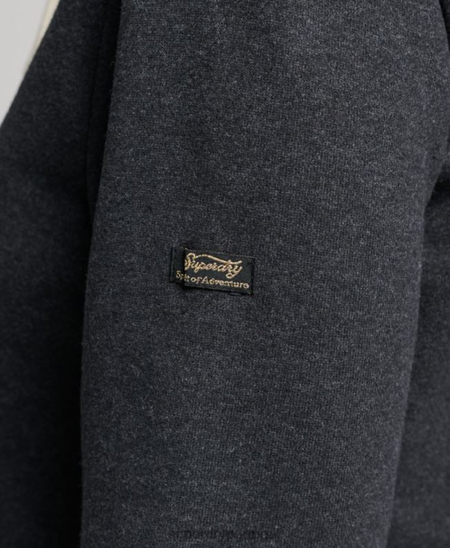 moletom com capuz floral vintage mulheres preto roupas Superdry 2208H3461