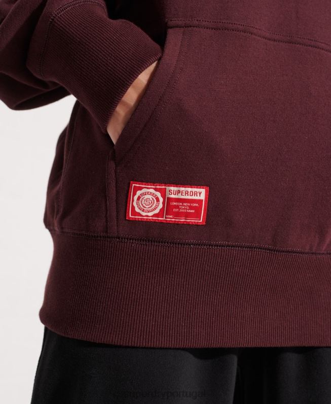 moletom com capuz gráfico universitário mulheres vermelho roupas Superdry 2208H5824