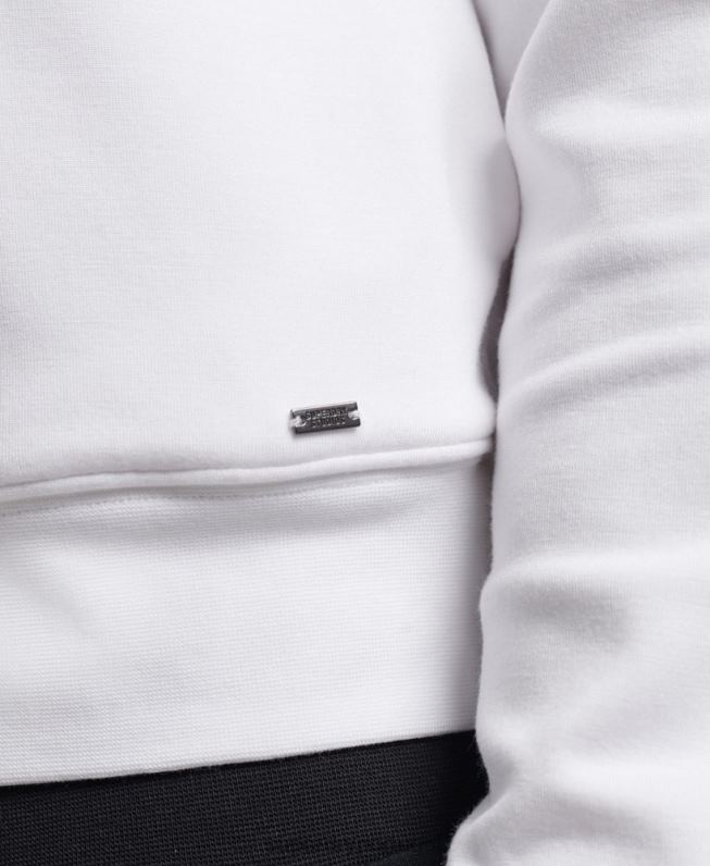 moletom com capuz modal mulheres branco roupas Superdry 2208H5853