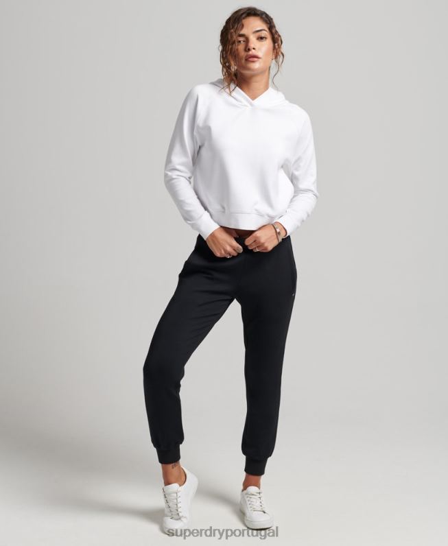 moletom com capuz modal mulheres branco roupas Superdry 2208H5853