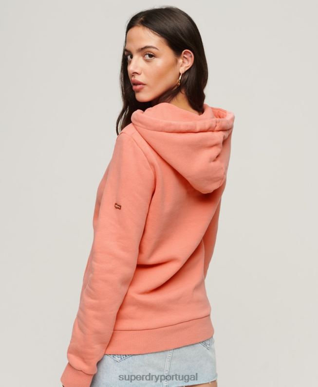 moletom com capuz sombra vintage mulheres coral roupas Superdry 2208H2243