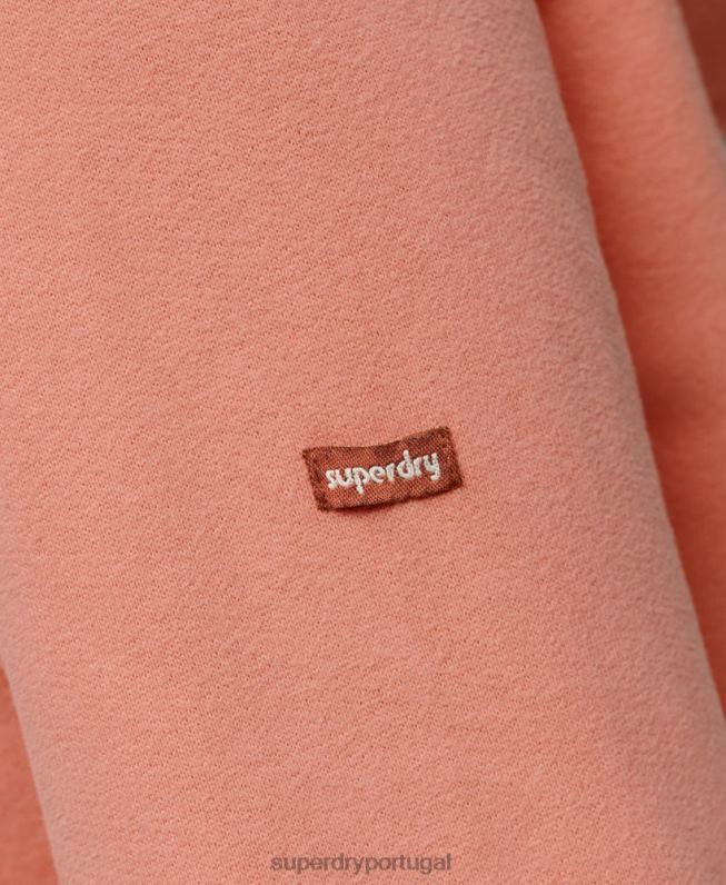 moletom com capuz sombra vintage mulheres coral roupas Superdry 2208H2243