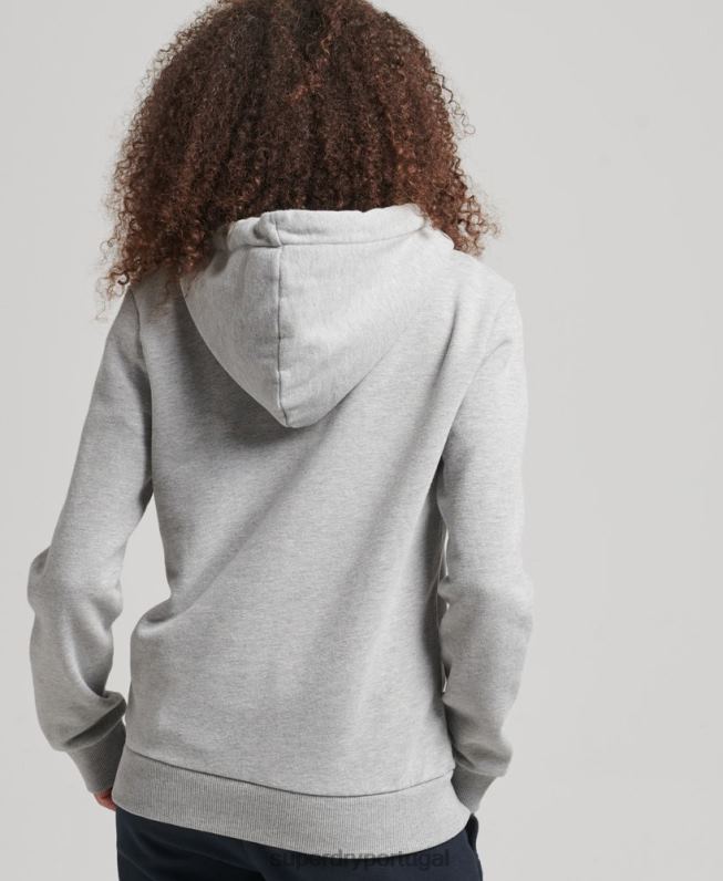 moletom com logo gráfico do arco-íris mulheres cinza roupas Superdry 2208H5892