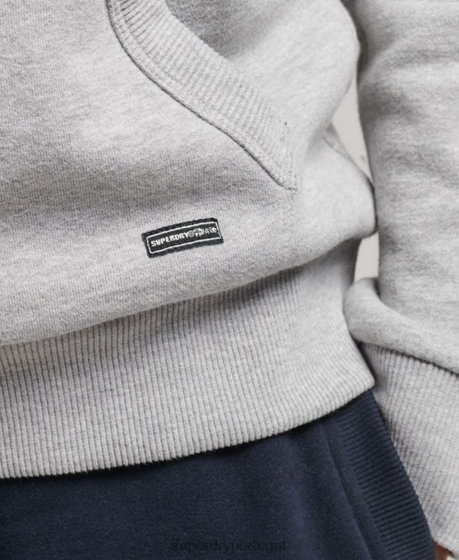 moletom com logo gráfico do arco-íris mulheres cinza roupas Superdry 2208H5892