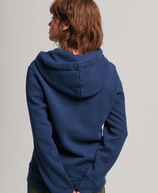 moletom com logo gráfico do arco-íris mulheres marinha roupas Superdry 2208H6029