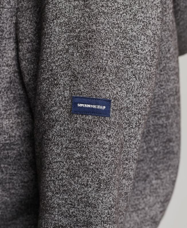 moletom com logo gráfico em relevo mulheres cinza escuro roupas Superdry 2208H3285