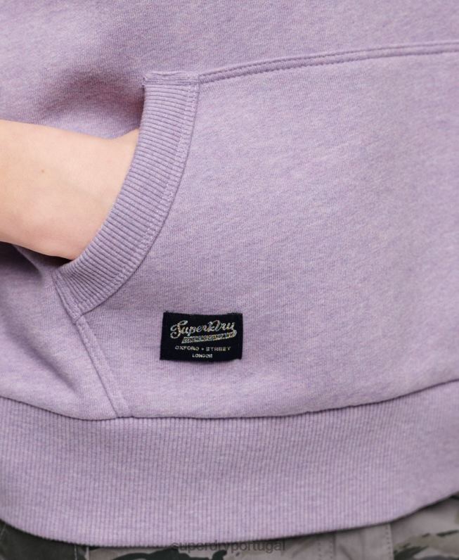 moletom com logo neon vintage mulheres roxo roupas Superdry 2208H3282