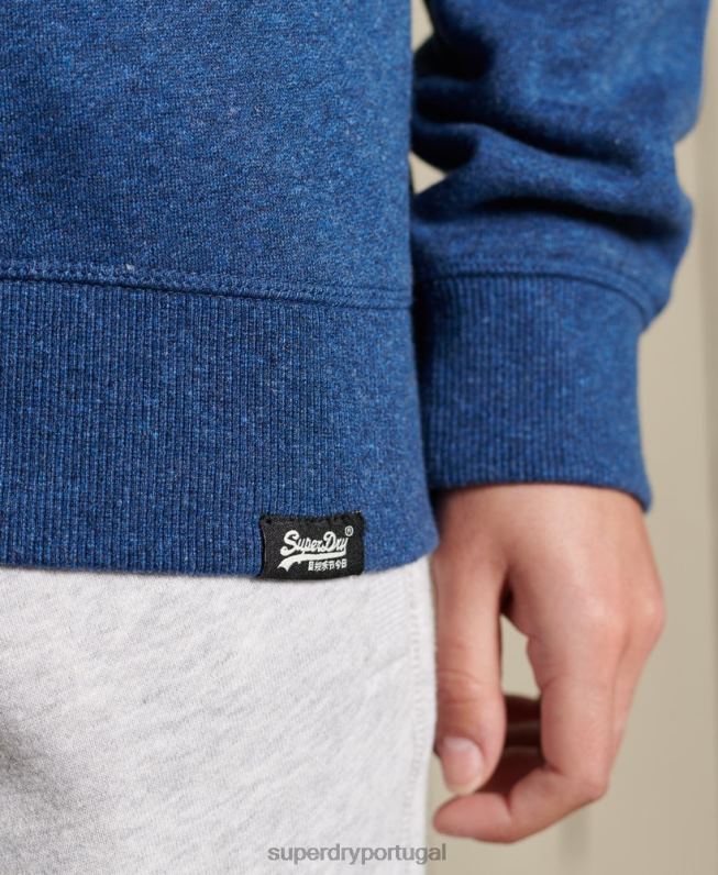 moletom com logo vintage mulheres azul roupas Superdry 2208H3455