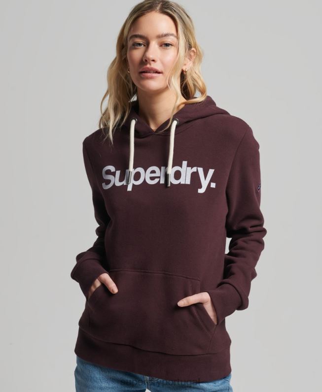 moletom com logotipo do núcleo mulheres vermelho roupas Superdry 2208H3474