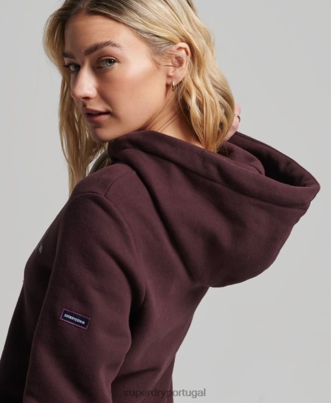 moletom com logotipo do núcleo mulheres vermelho roupas Superdry 2208H3474