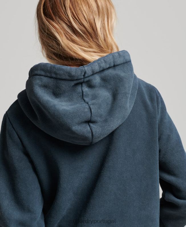 moletom com zíper arco-íris vintage mulheres marinha roupas Superdry 2208H2192