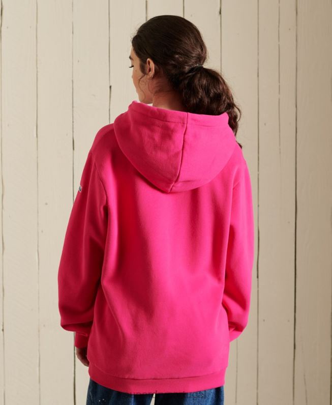 moletom core logo source mulheres rosa roupas Superdry 2208H5994