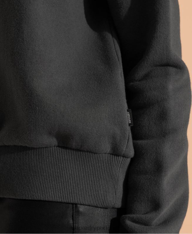 moletom cropped nyc times mulheres cinza roupas Superdry 2208H6136