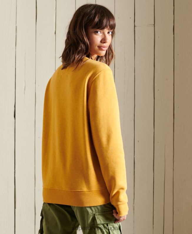 moletom da equipe Heritage Mountain mulheres ouro roupas Superdry 2208H3463