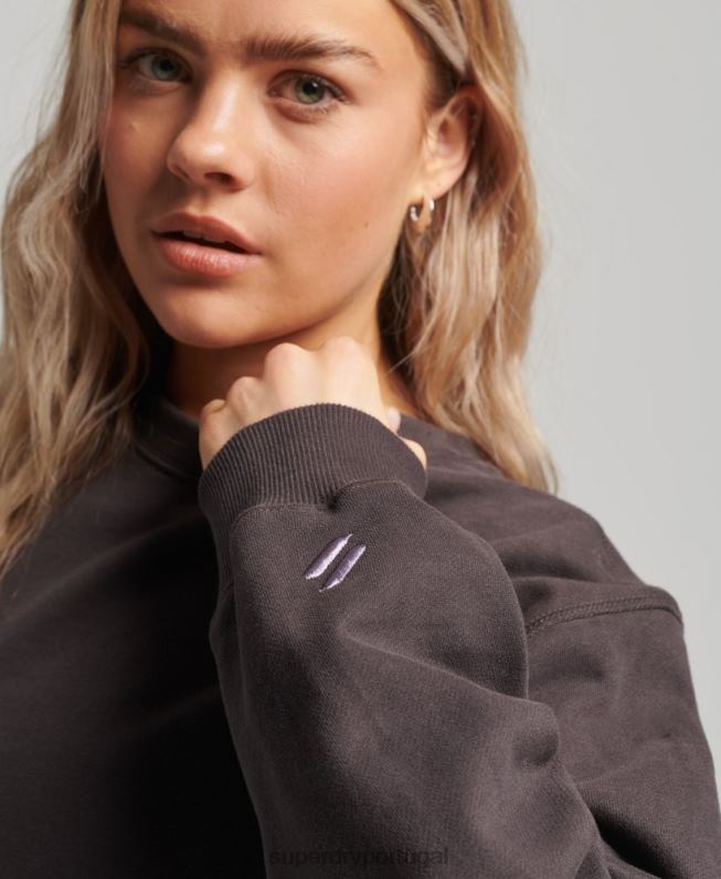 moletom da equipe principal mulheres cinza roupas Superdry 2208H3313
