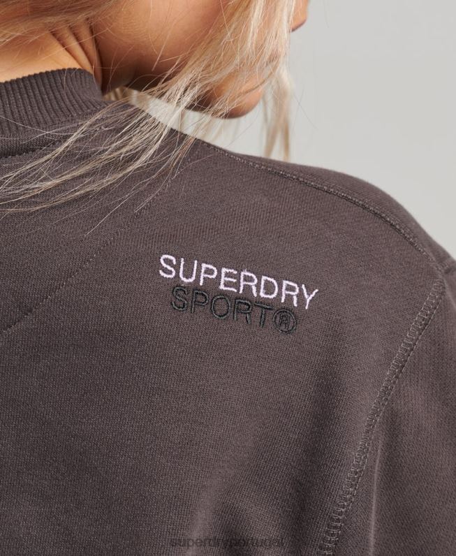 moletom da equipe principal mulheres cinza roupas Superdry 2208H3313