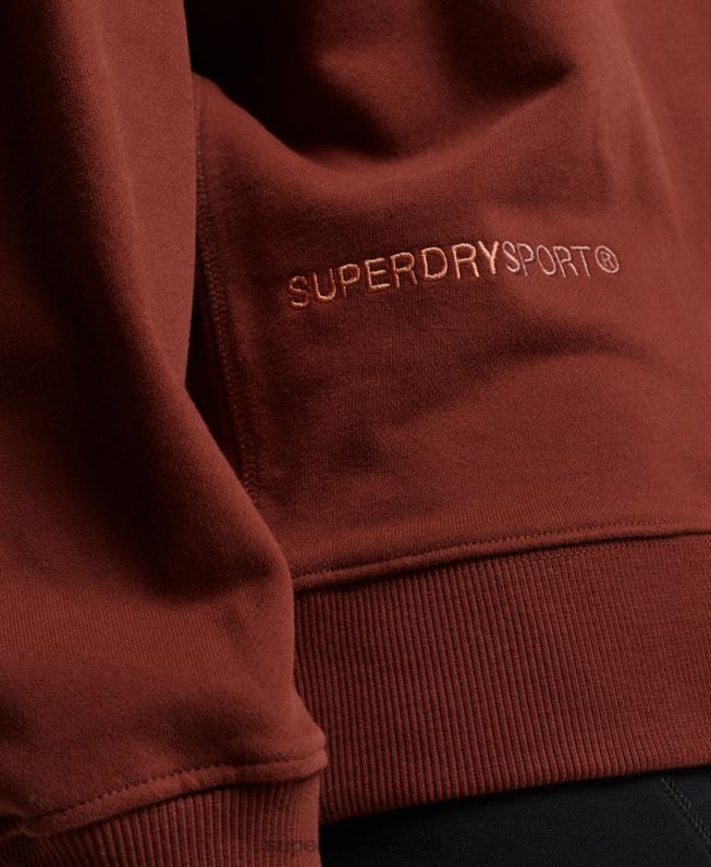 moletom da equipe principal mulheres marrom roupas Superdry 2208H3328