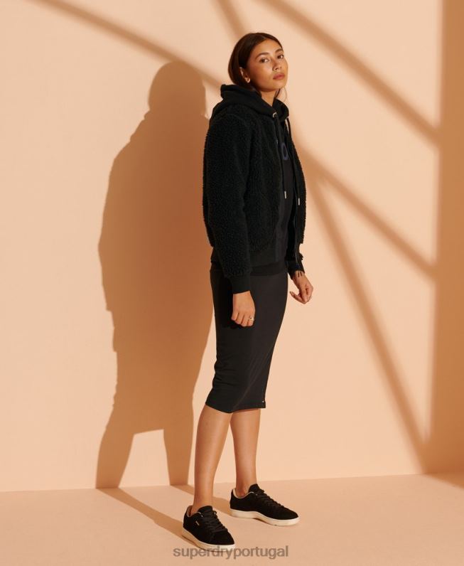 moletom de 2003 mulheres preto roupas Superdry 2208H5948