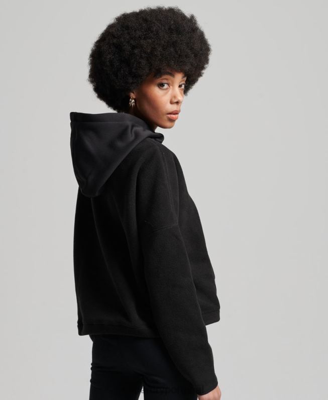 moletom de lã de montanha mulheres preto roupas Superdry 2208H5932