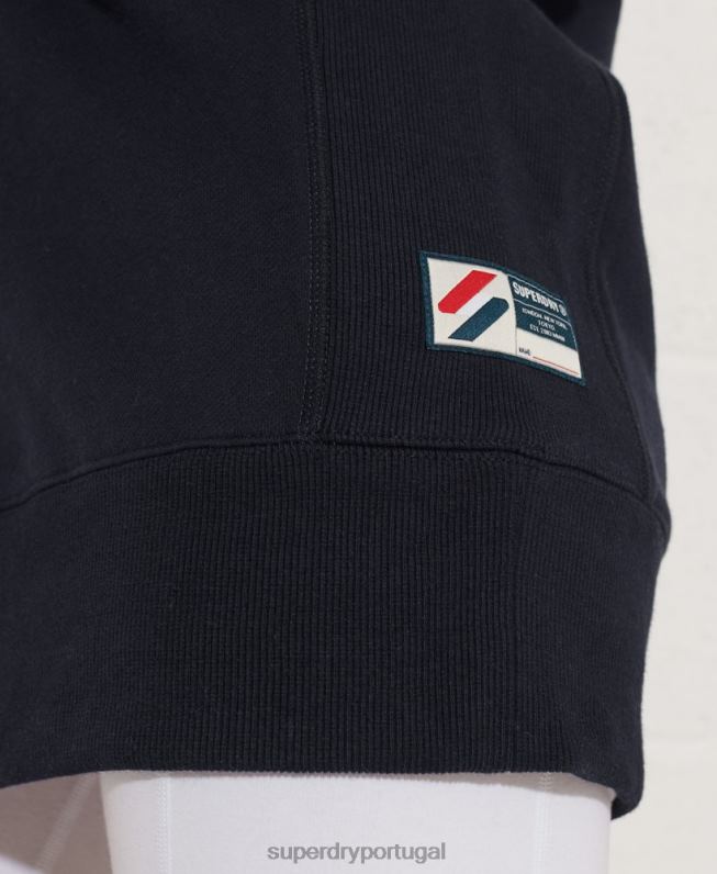 moletom de tripulação solta essencial de código mulheres marinha roupas Superdry 2208H6078