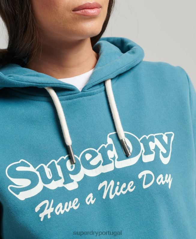 moletom de viagem mulheres verde roupas Superdry 2208H6081