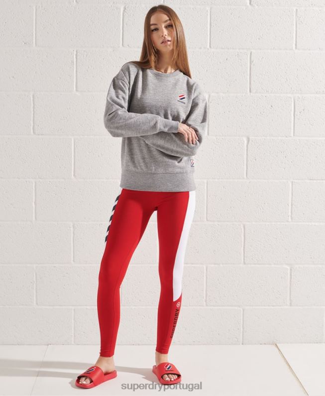 moletom essencial sportstyle mulheres cinza claro roupas Superdry 2208H5931