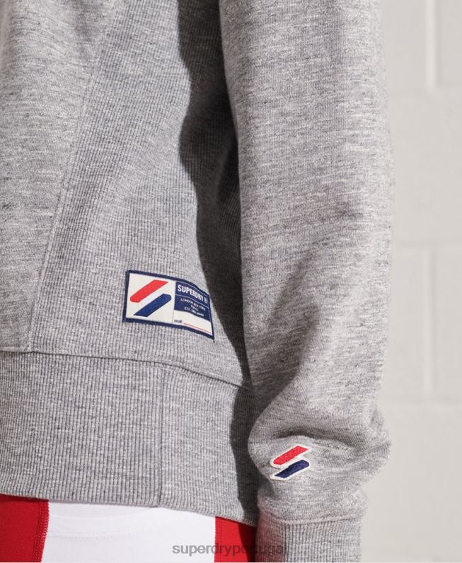 moletom essencial sportstyle mulheres cinza claro roupas Superdry 2208H5931