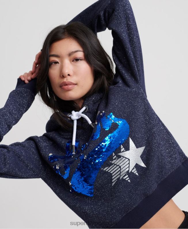 moletom estrela boutique mulheres marinha roupas Superdry 2208H3509